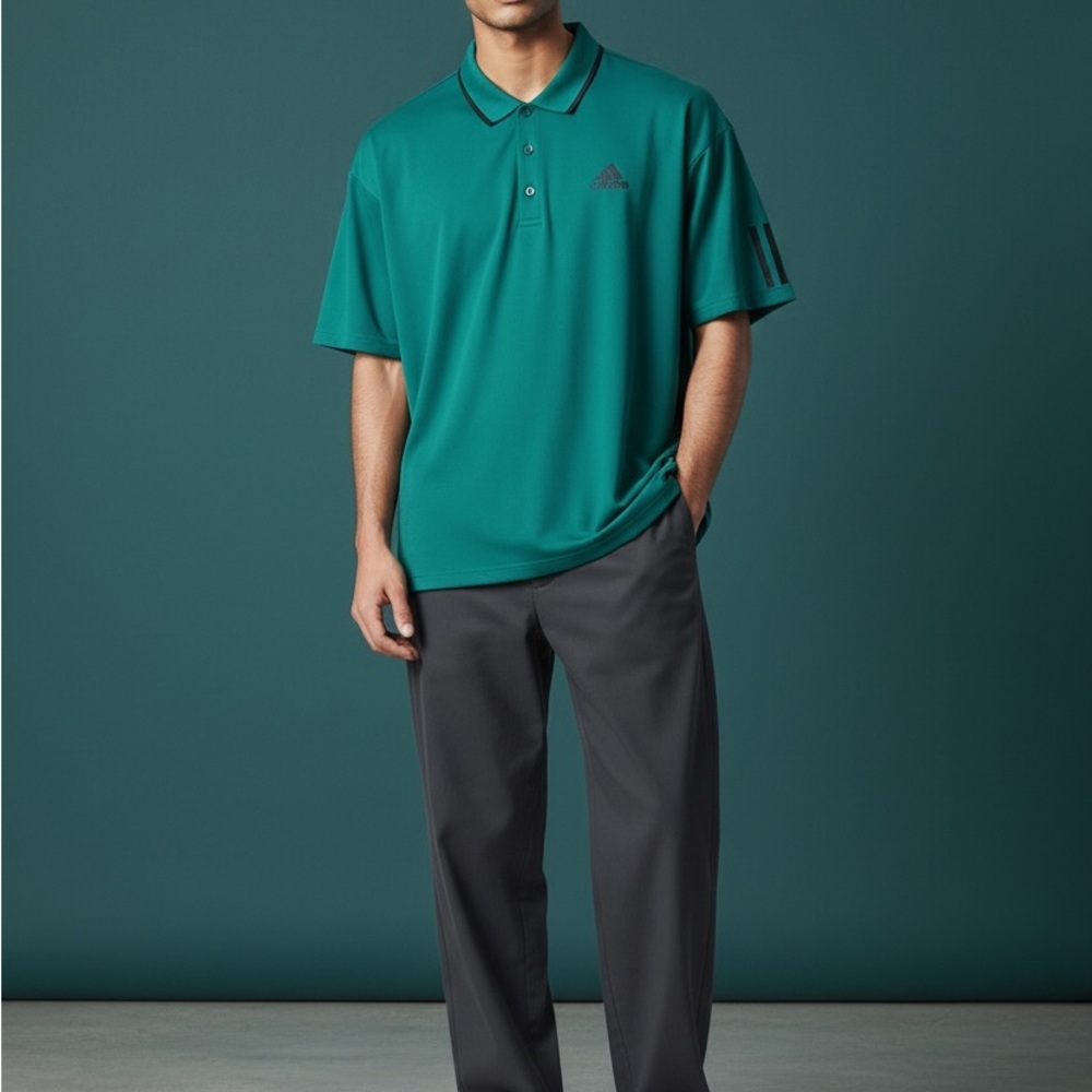 Adidas Men's Teal Polo Shirt
B1